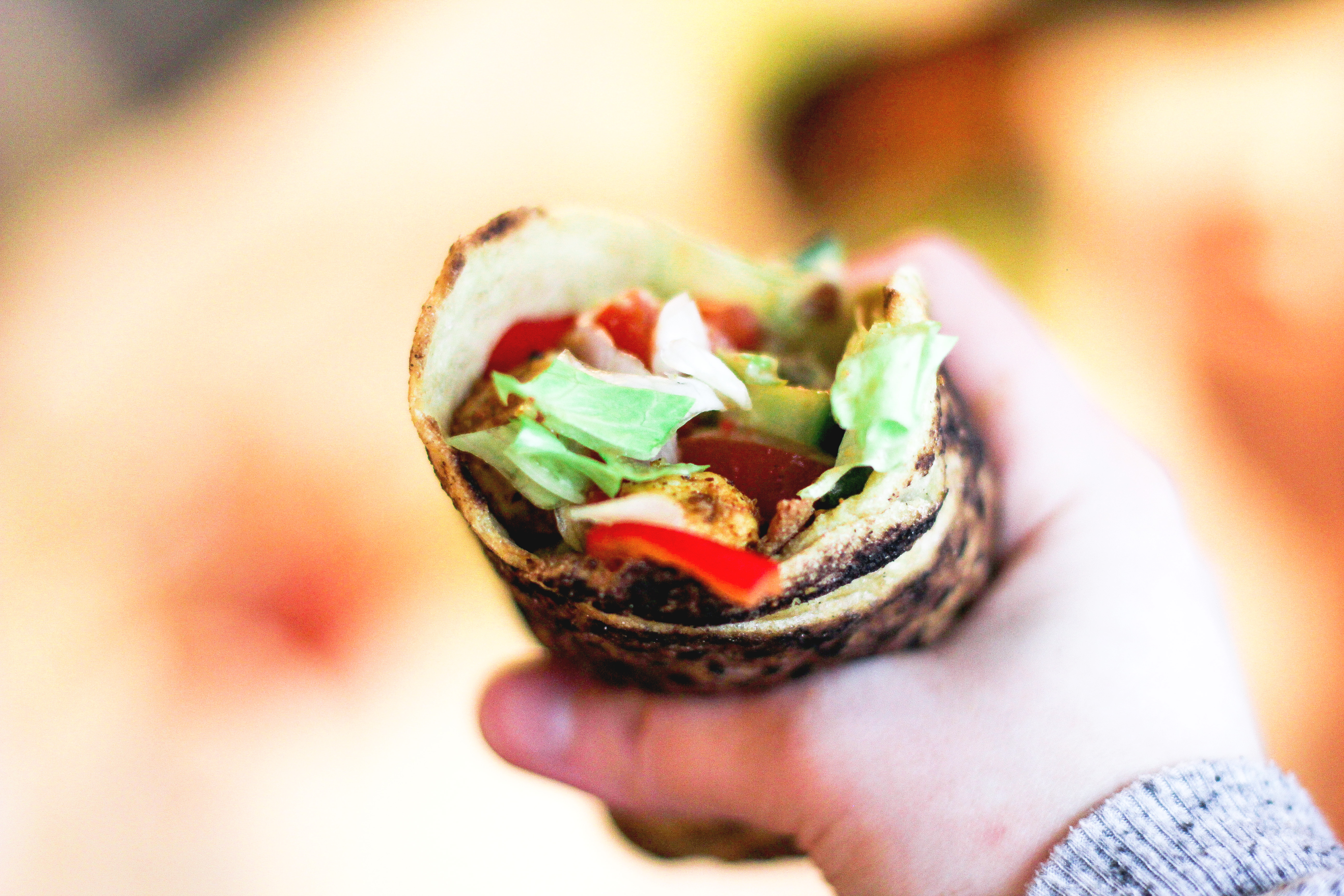 Glutenfria tortillabröd med grönsaker
