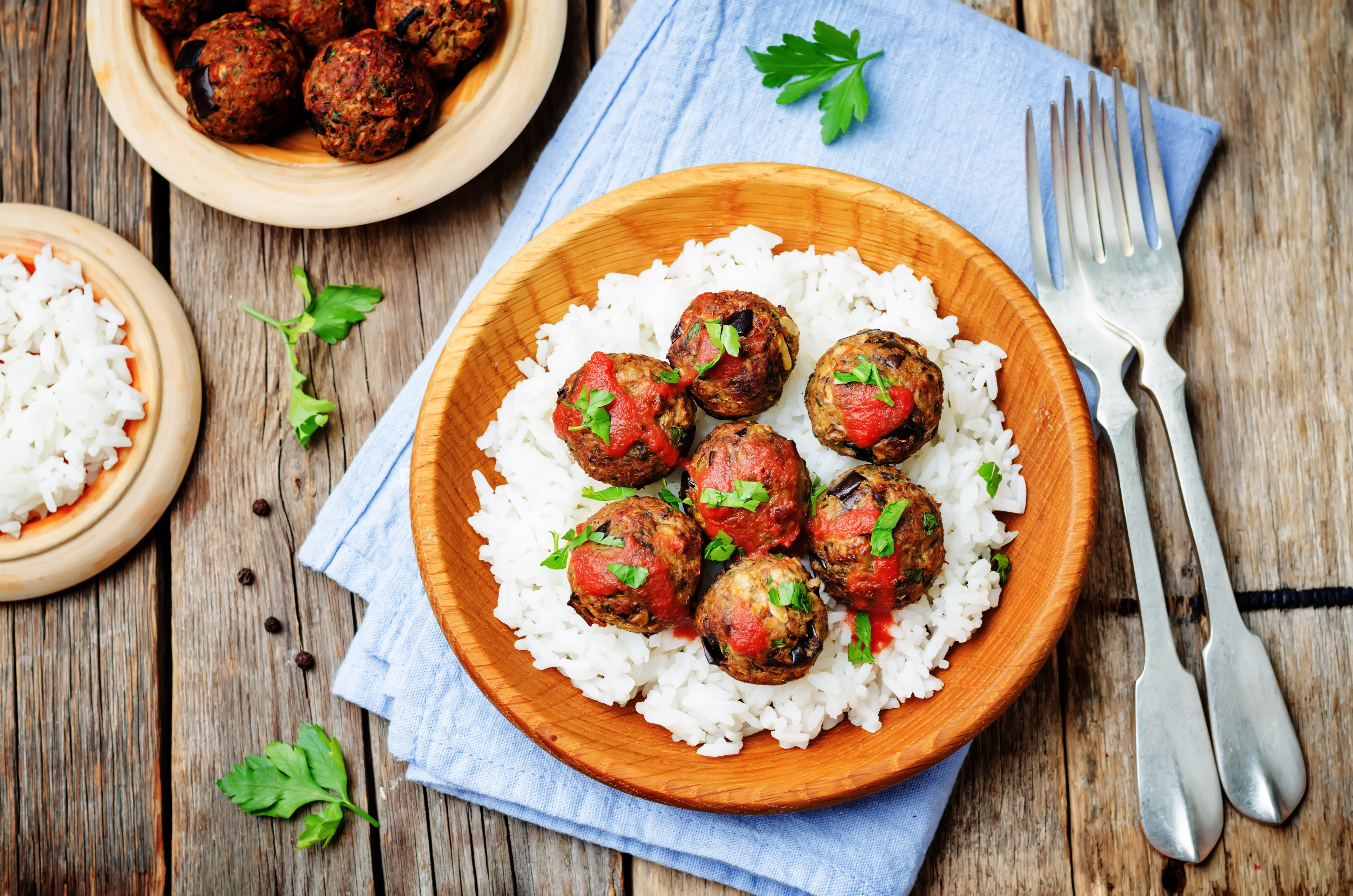 Bild på veganska köttbullar