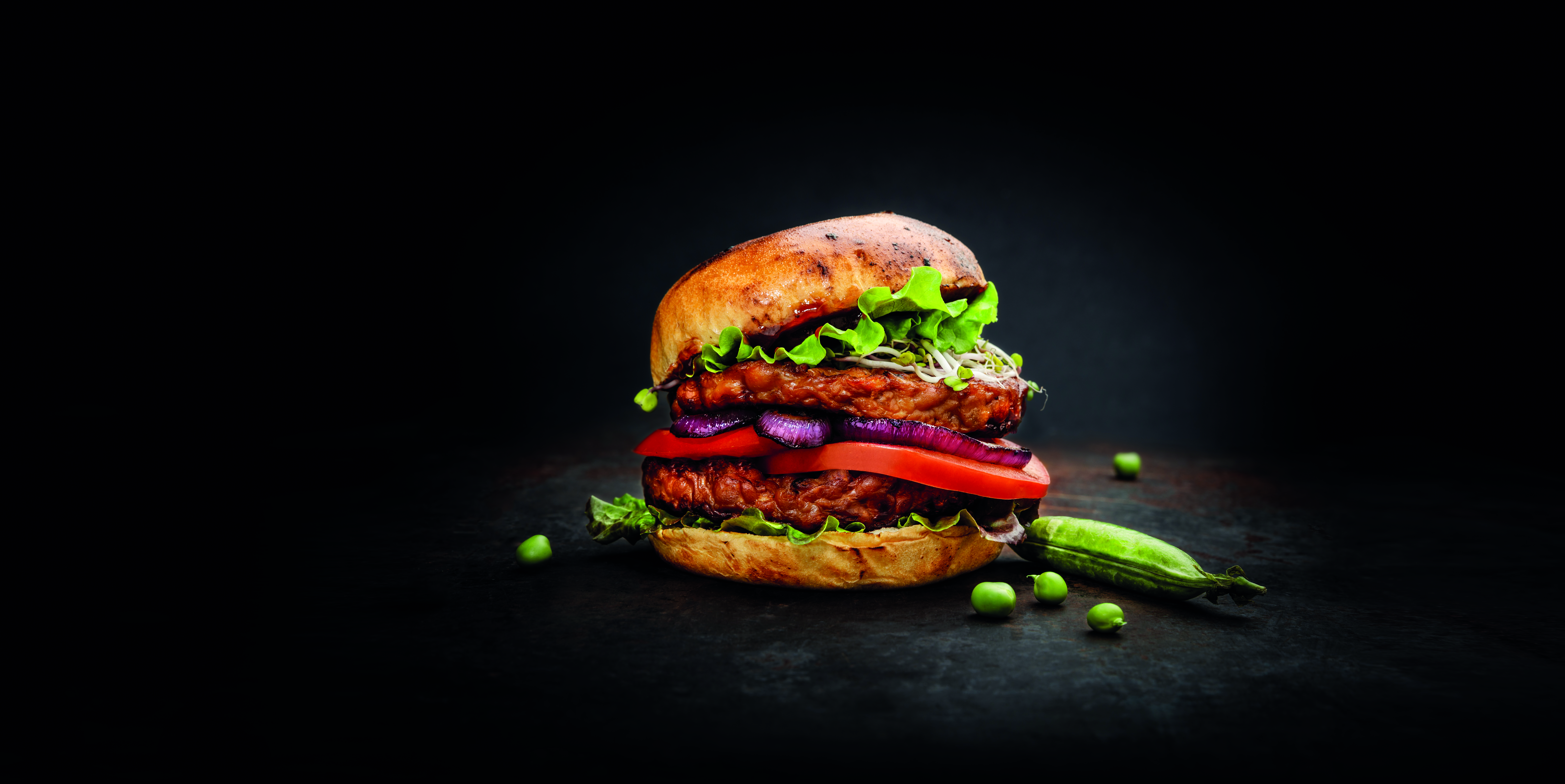 Vegansk tempeh burgare av varumärket Bärta