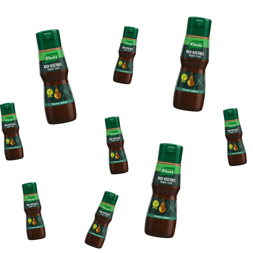 flera produktbilder på knorr fond vegan