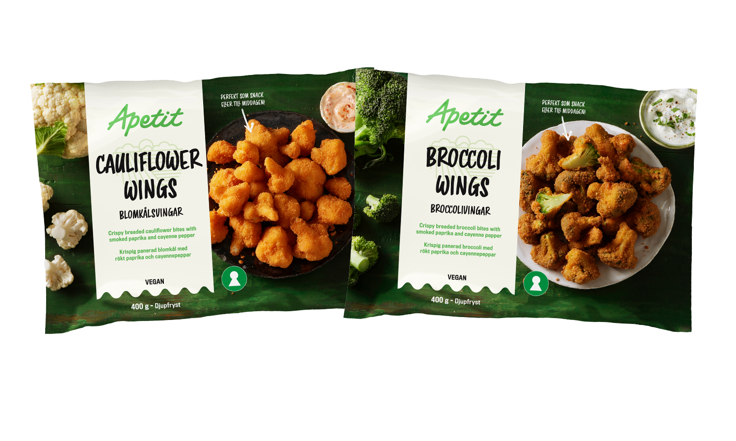 Blomkålswings och broccoliwings från Apetit