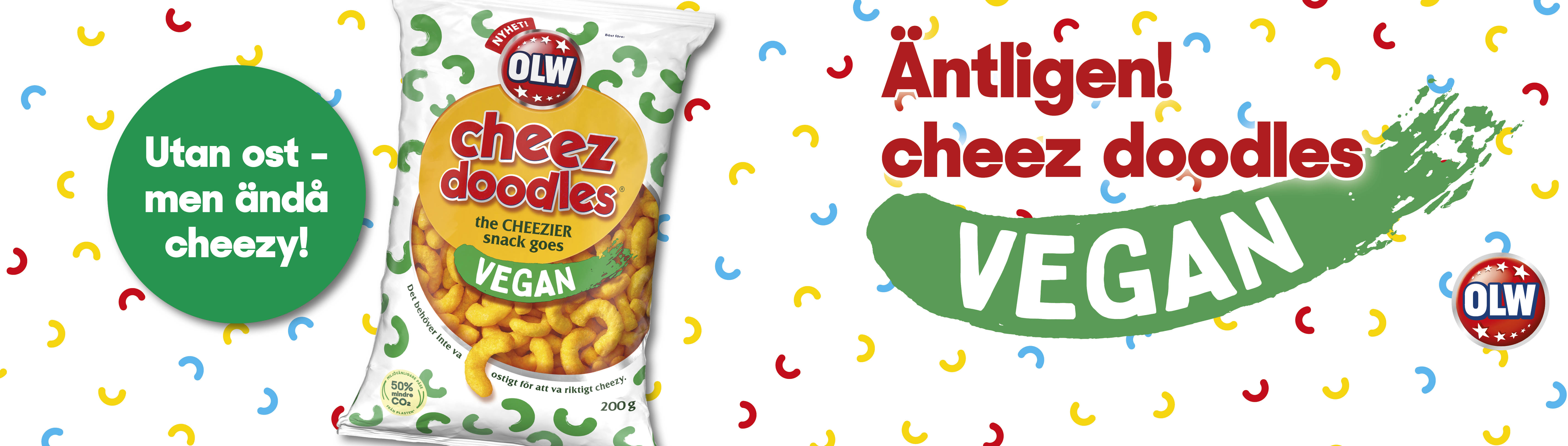Veganska ostbågar cheez doodles nyhet