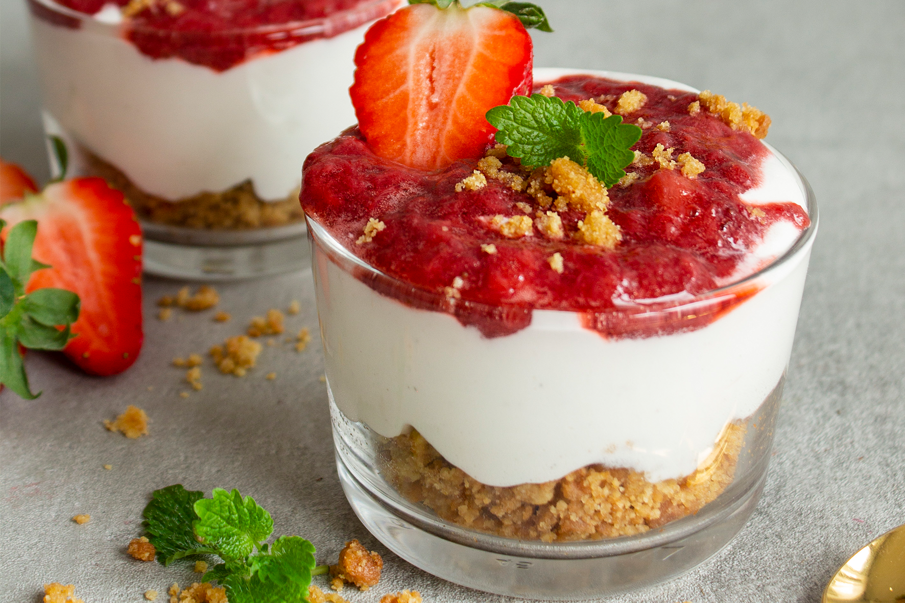 Jordgubbscheesecake från Yipin