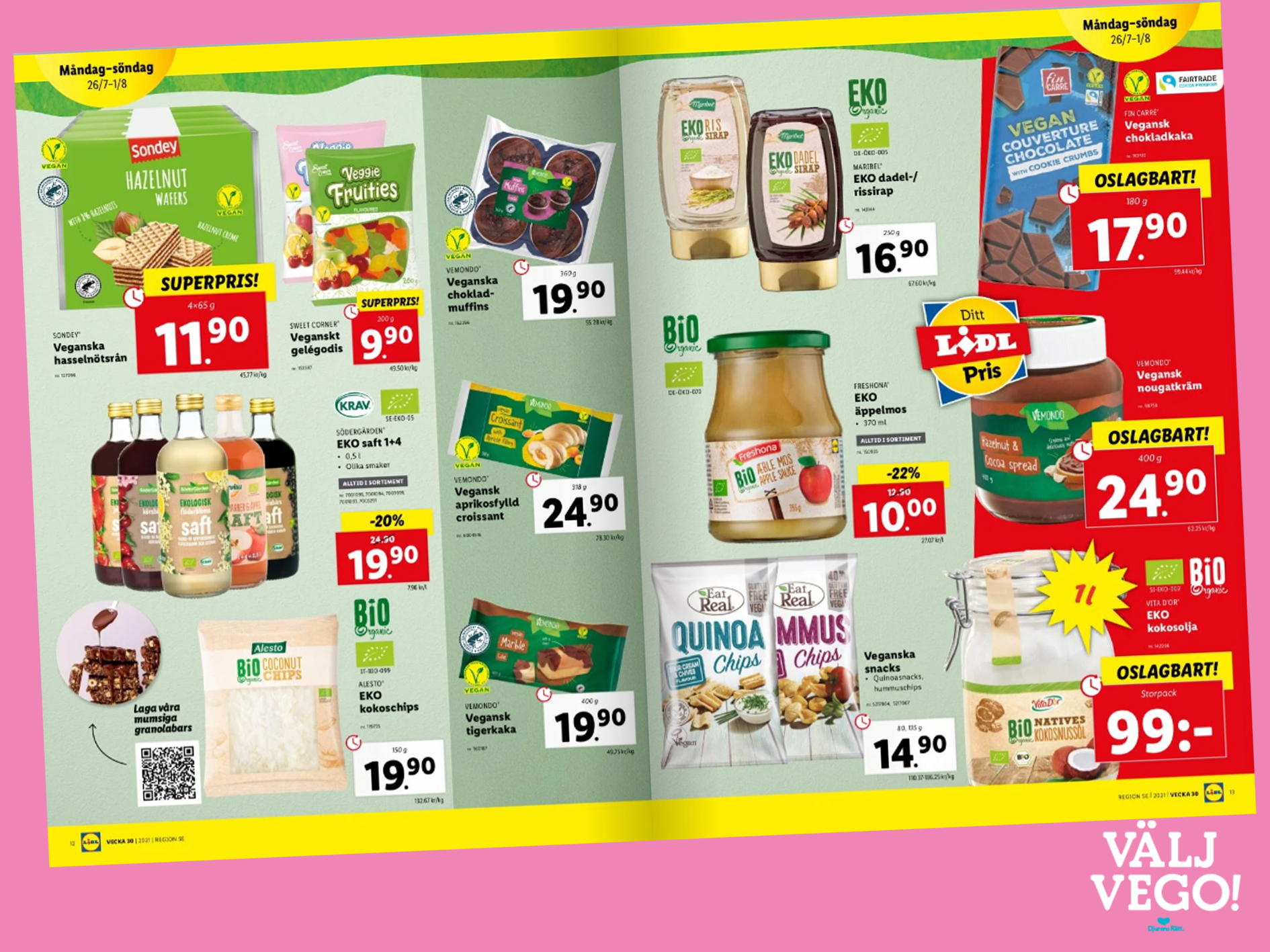 lidl vecka 30 veganska erbjudanden