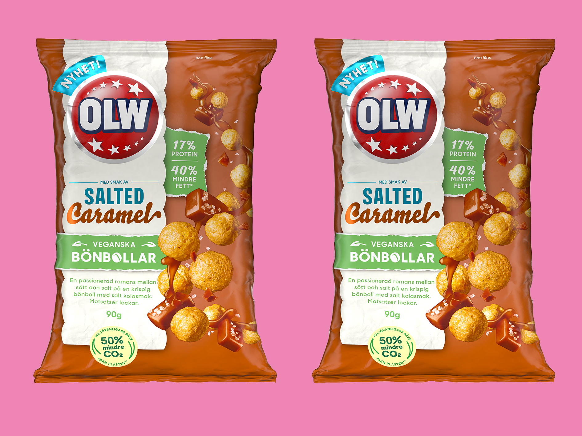 Bönbollar salted caramel från OLW
