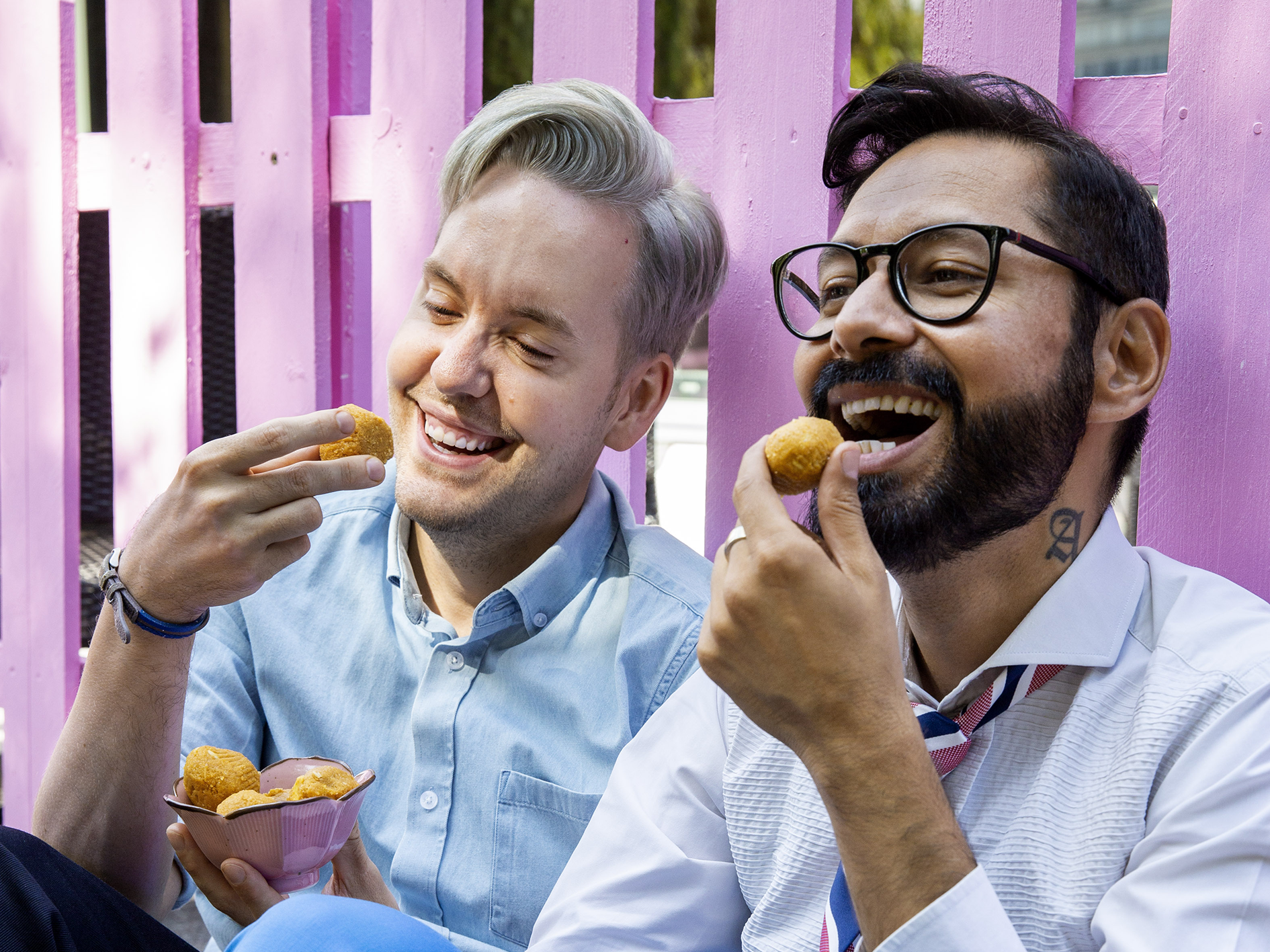 Till vänster Mattias Kristiansson, till höger Amanpreet Singh Sangha