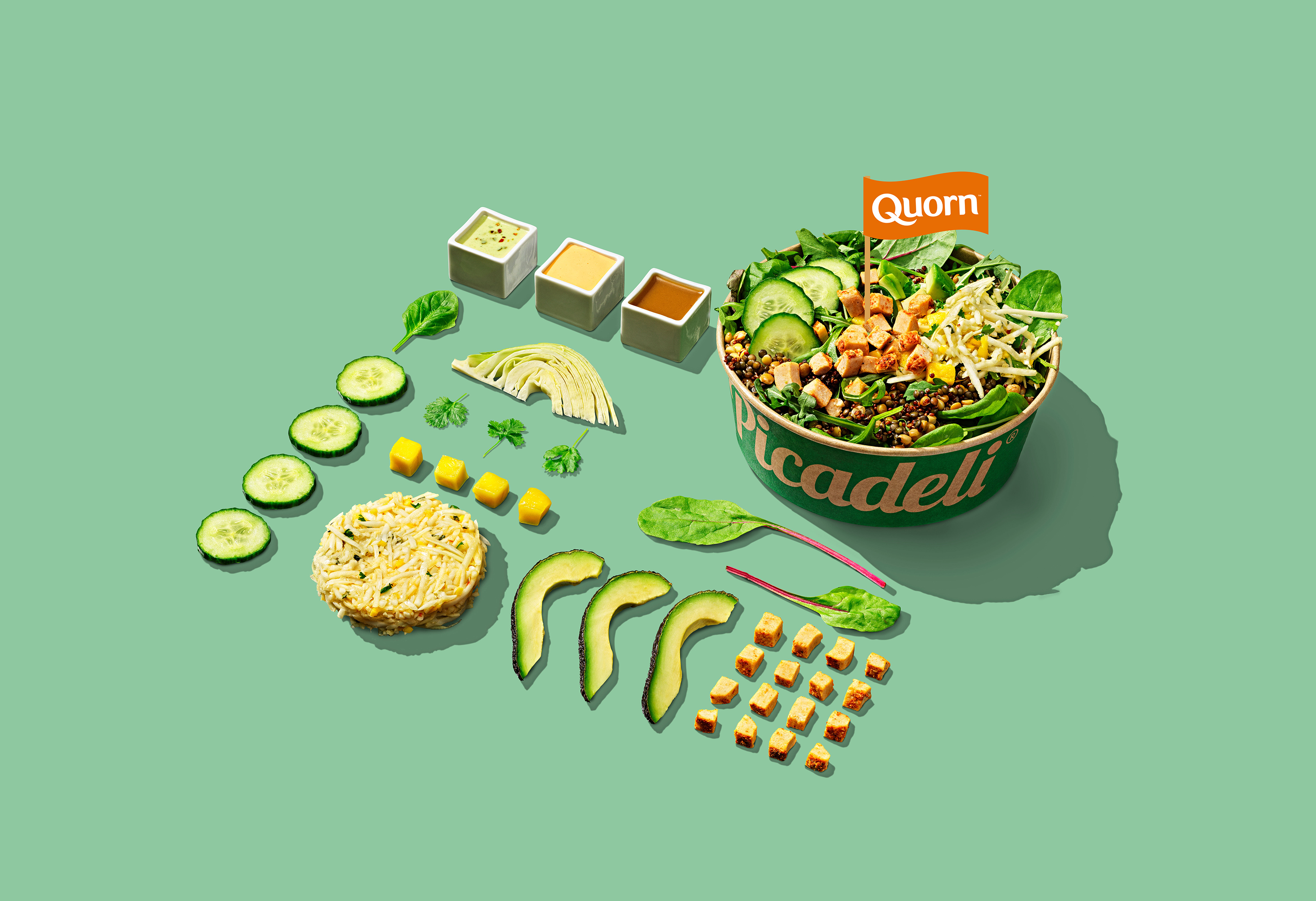Sallad från Picadeli, med Quorns Born to be Quorn.