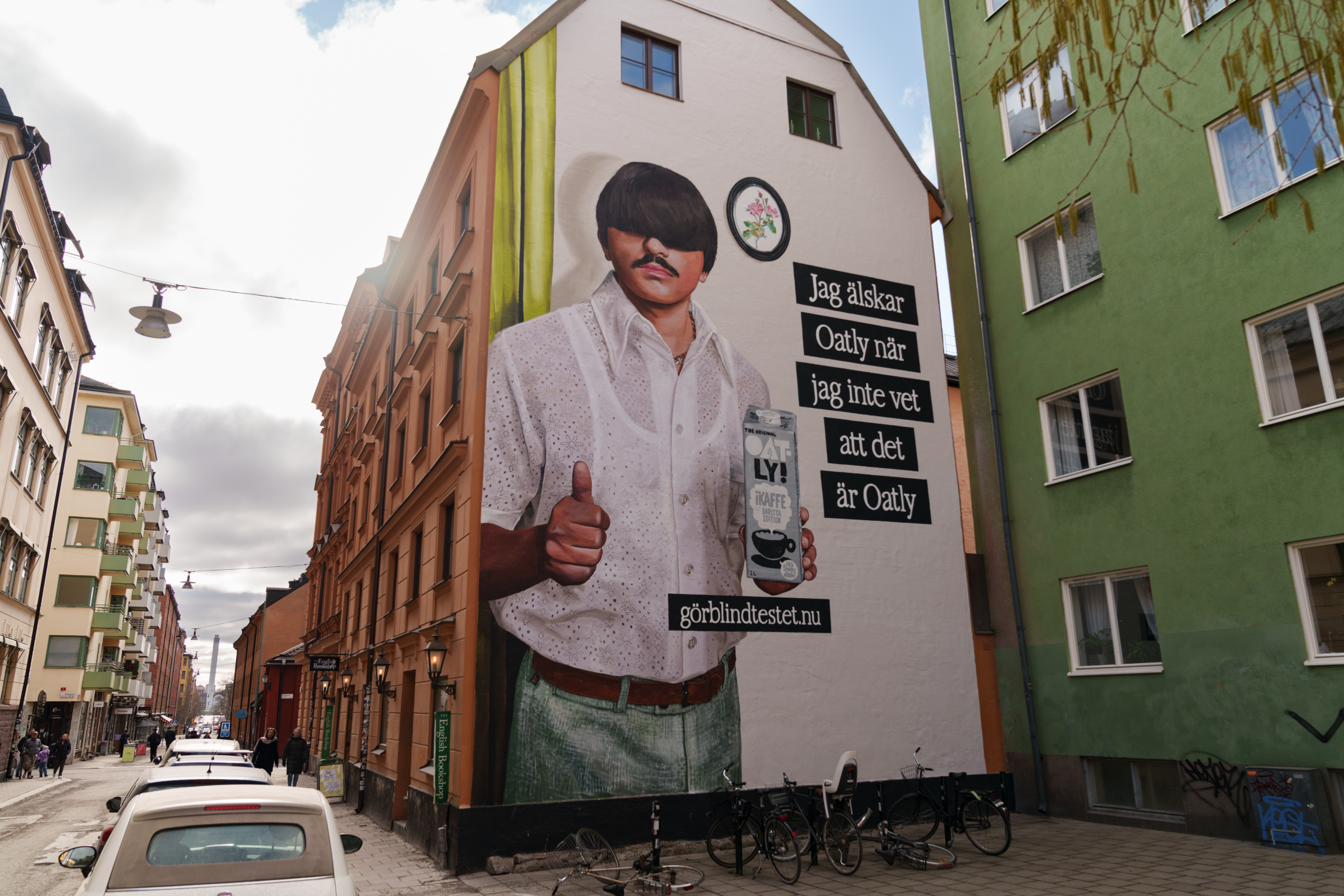 Muralmålning på södermalm i Stockholm