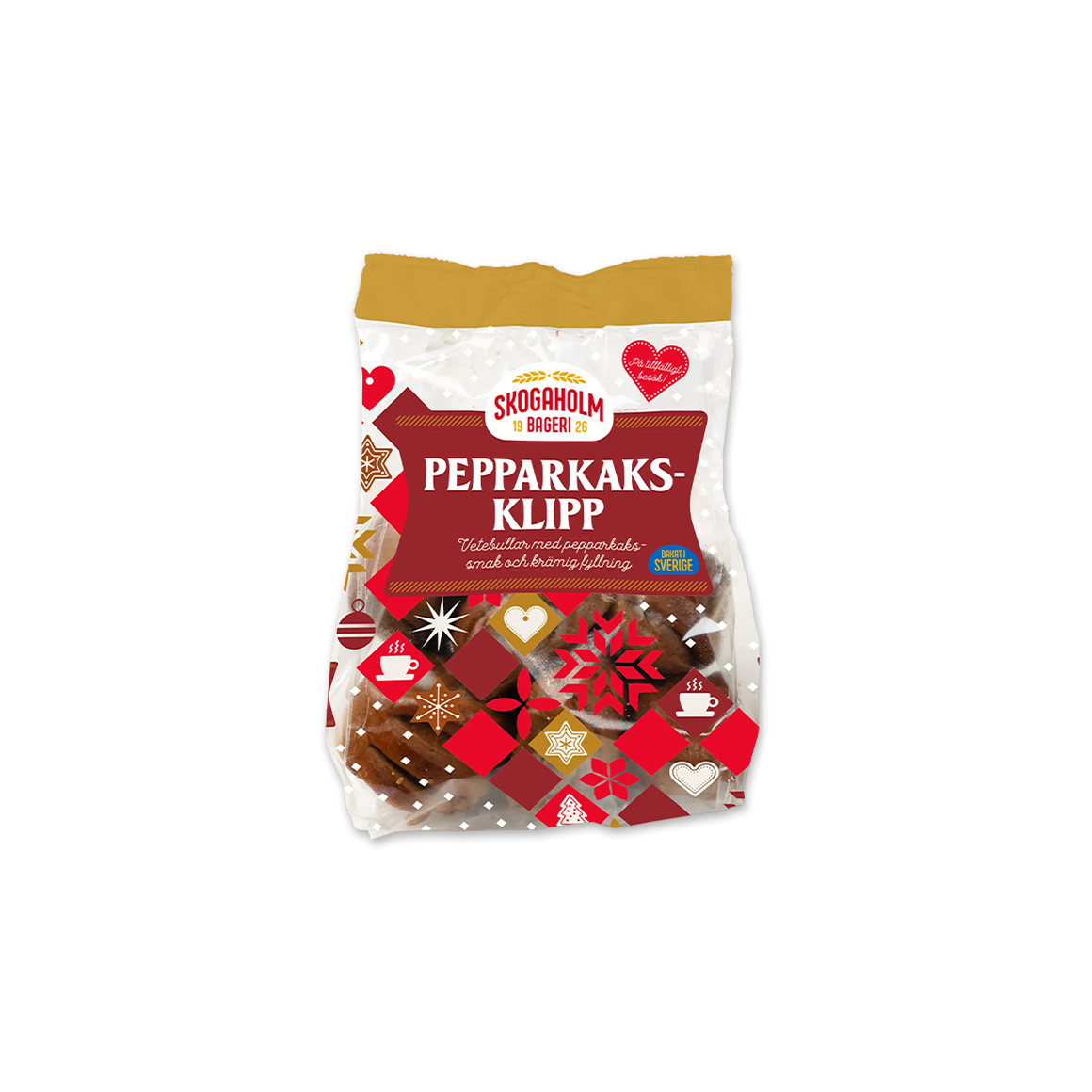 en påse vegobullar mot en vit bakgrund