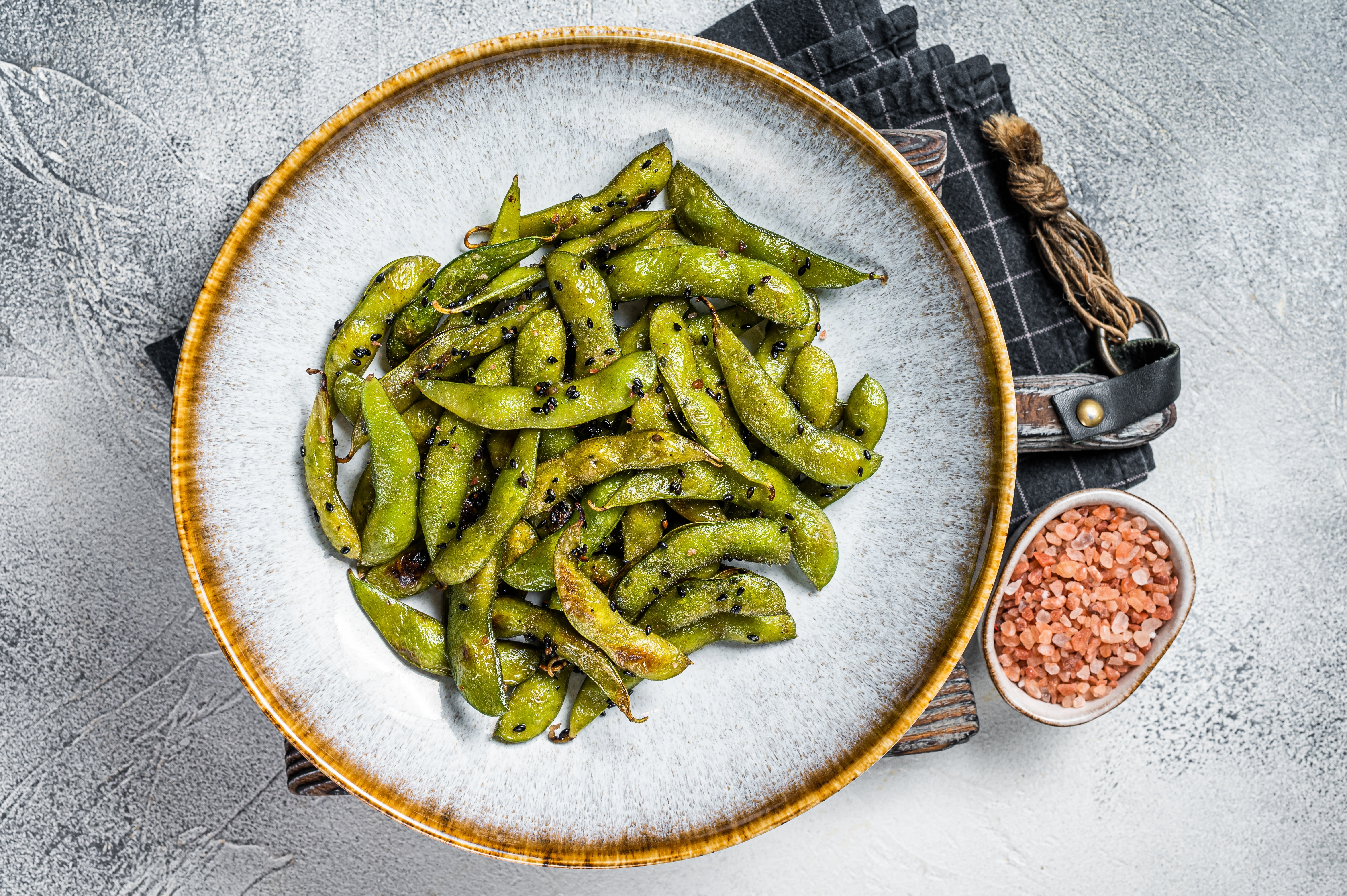Edamamebönor med sesam och soja
