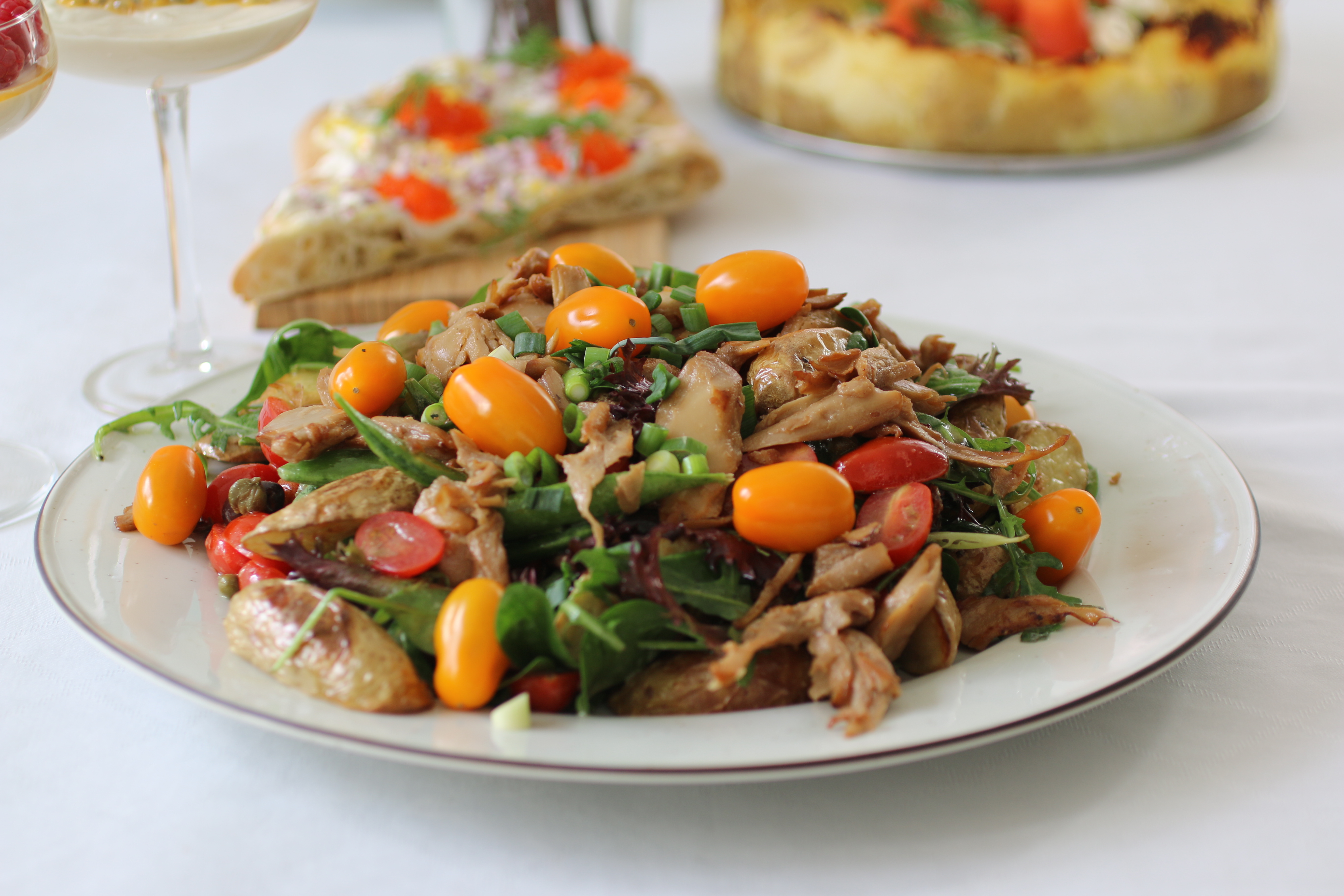 Påskig sallad med vegofiléer