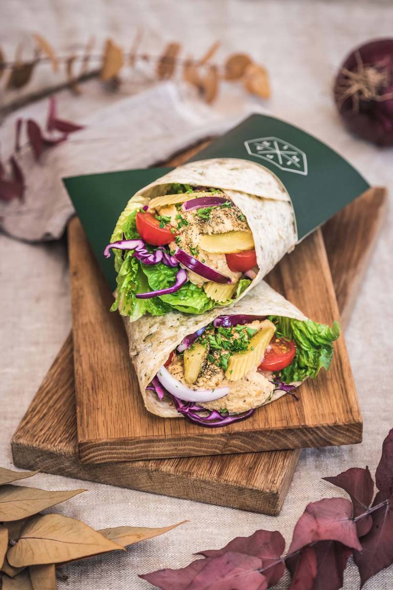 Vegansk hummuswrap 