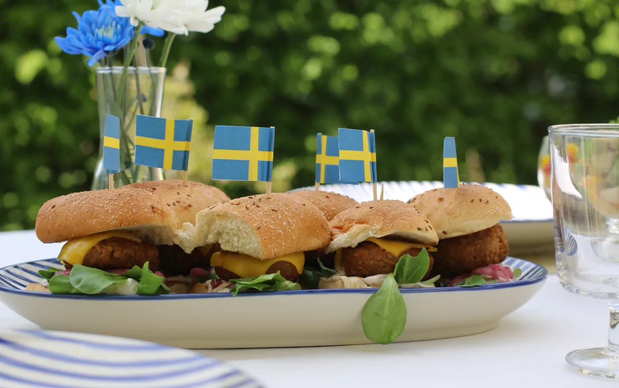 Veganska sliders med tryffelmajo