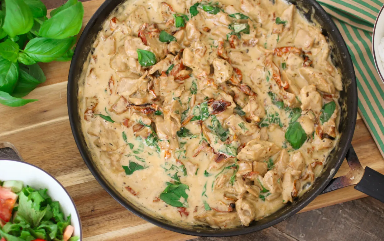 Vegansk marry me chicken