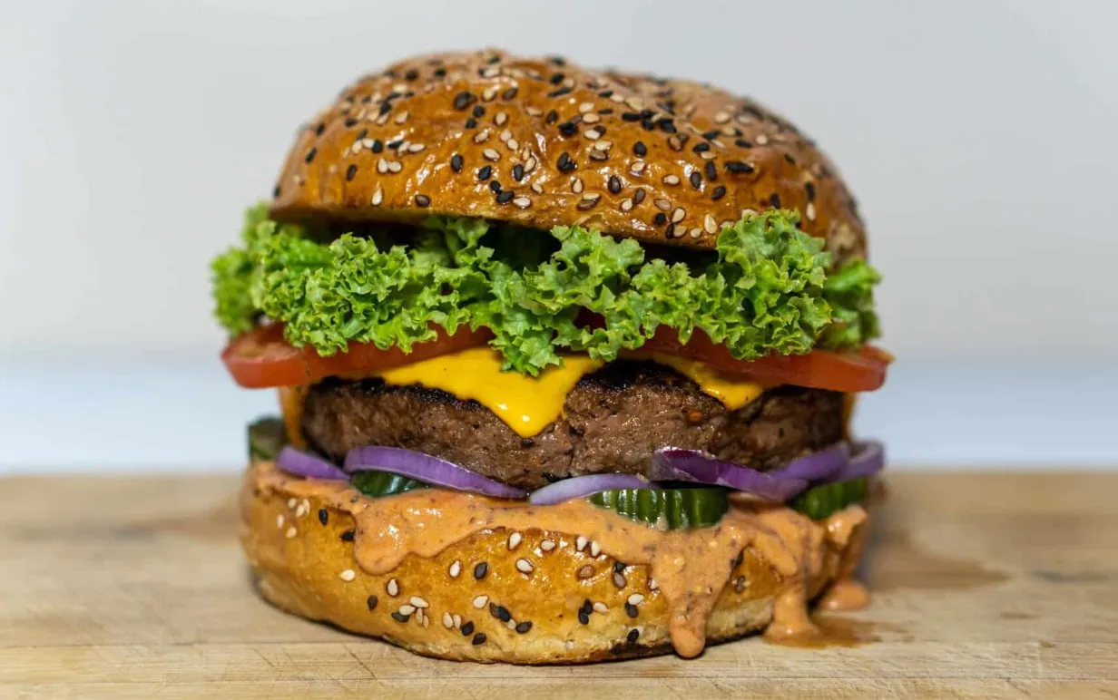 vegansk burgare