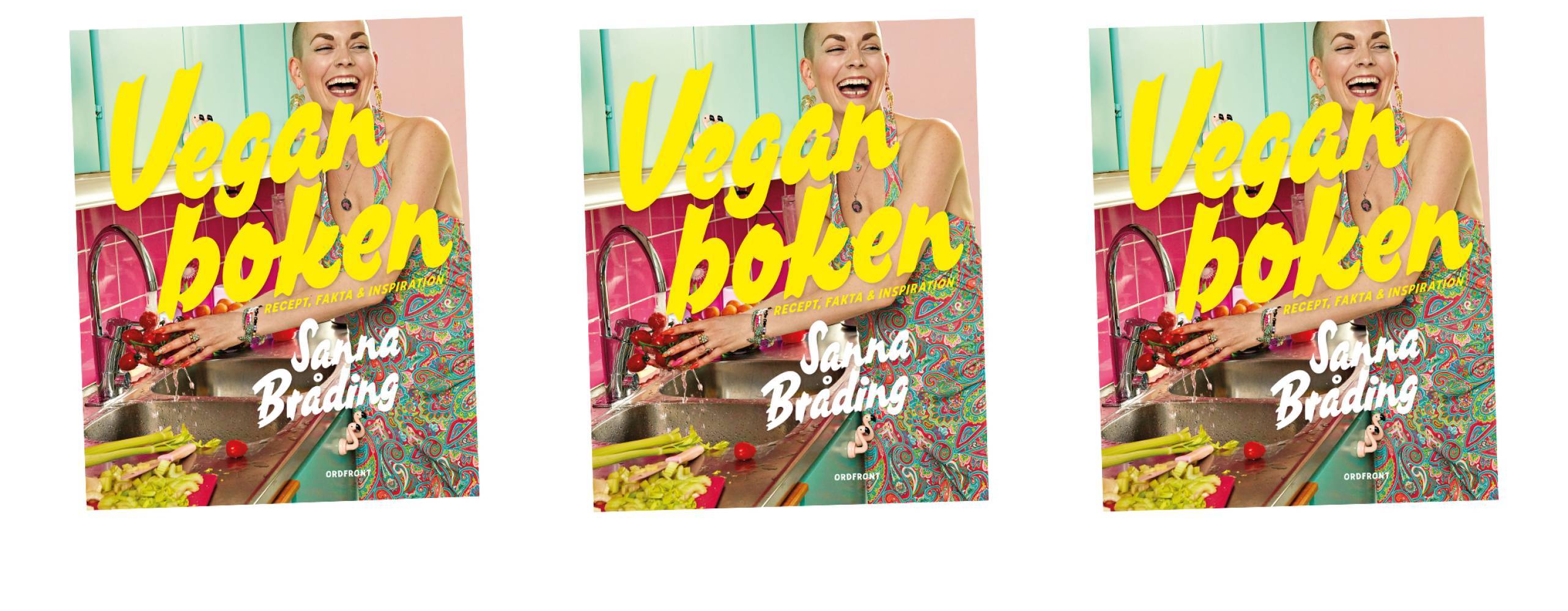 tre omslag av veganboken