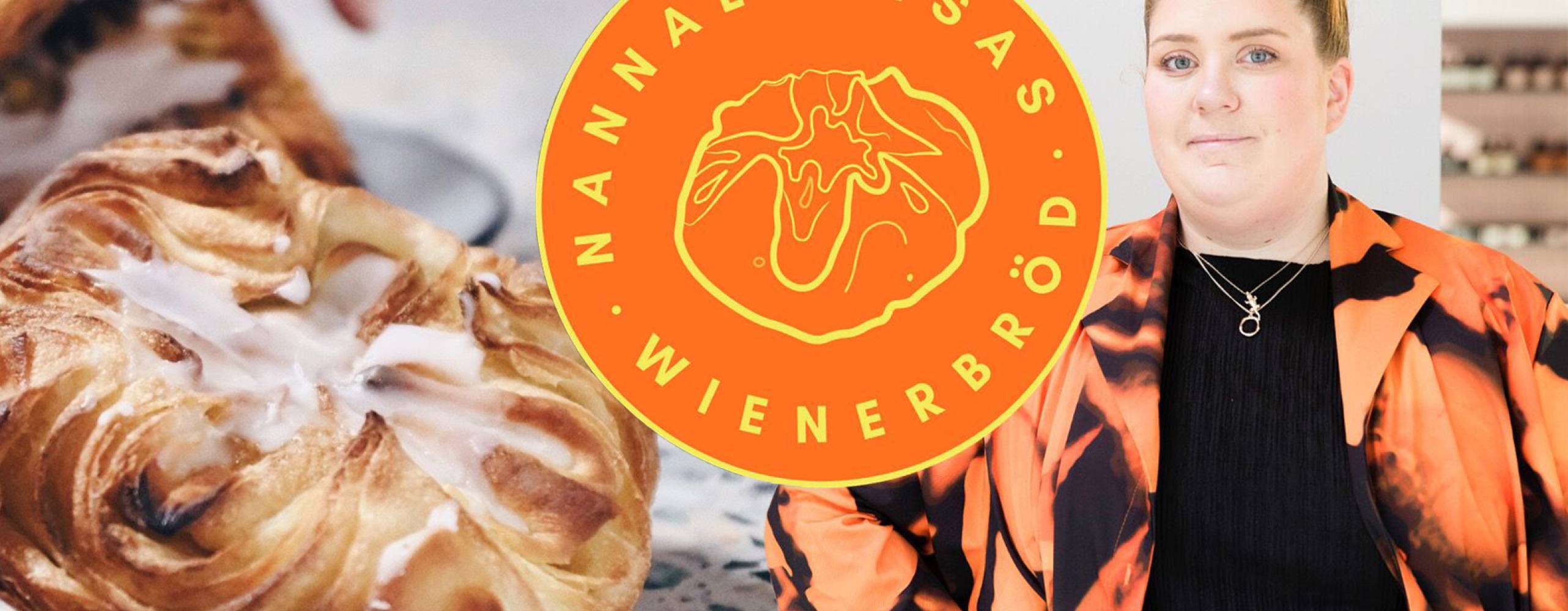 Till vänster det kända wienerbrödet från Ystad till höger skaparen Nannalovisa Jönsson