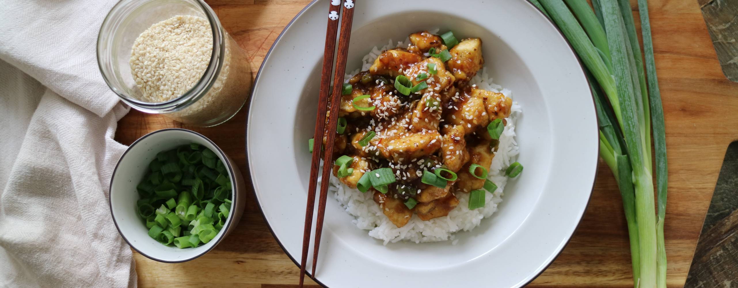 Orange tofu chick'n